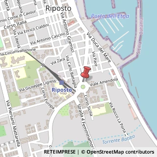 Mappa Piazza Giacomo Matteotti, 20, 95018 Riposto, Catania (Sicilia)