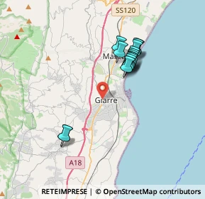 Mappa Via Sipioni, 95014 Giarre CT, Italia (3.60667)