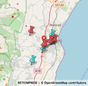 Mappa A18, 95014 Giarre CT, Italia (1.93909)