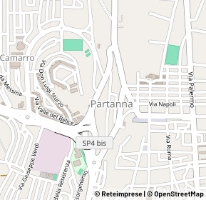 Mappa Via Messina, 91028 Partanna TP, Italia (0.16)