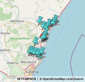 Mappa Via Sacerdote Sebastiano Lisi, 95014 Giarre CT, Italia (10.9695)