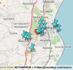 Mappa Via Guglielmo Marconi, 95014 Giarre CT, Italia (1.38923)