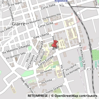 Mappa Piazza Ragusa, 6, 95014 Giarre, Catania (Sicilia)