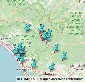 Mappa Via Camillo Benso Conte di Cavour, 55027 Gallicano LU, Italia (15.3835)