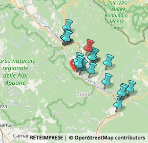 Mappa Via Camillo Benso Conte di Cavour, 55027 Gallicano LU, Italia (5.89)