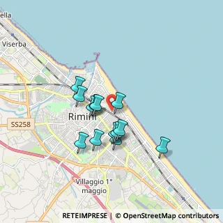 Mappa Viale Renato Parisano, 47923 Rimini RN, Italia (1.34154)