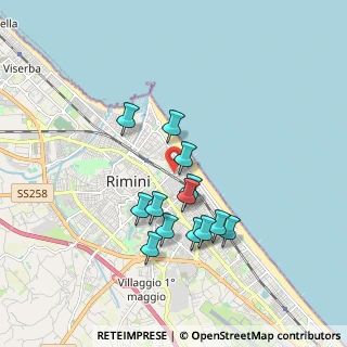 Mappa Viale Renato Parisano, 47923 Rimini RN, Italia (1.56462)