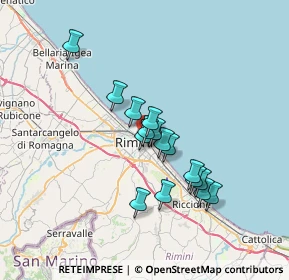 Mappa Viale Renato Parisano, 47923 Rimini RN, Italia (5.58)