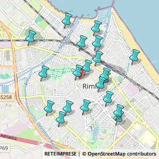 Mappa Via Agostino di Duccio, 47923 Rimini RN, Italia (1.0225)