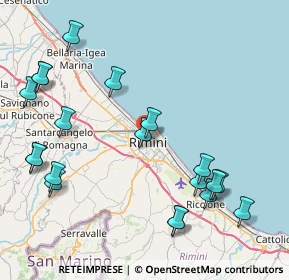 Mappa Via Agostino di Duccio, 47923 Rimini RN, Italia (10.107)