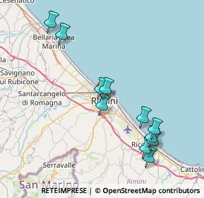 Mappa Via Agostino di Duccio, 47923 Rimini RN, Italia (8.25818)