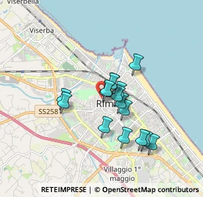 Mappa Via Agostino di Duccio, 47923 Rimini RN, Italia (1.30125)