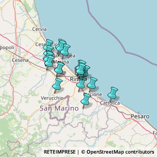 Mappa Vicolo Mastini, 47921 Rimini RN, Italia (10.144)