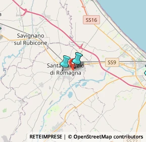 Mappa Via Rughi, 47822 Santarcangelo di Romagna RN, Italia (6.87)