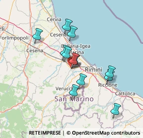 Mappa Via Piave, 47822 Santarcangelo di Romagna RN, Italia (11.99083)