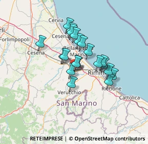 Mappa Via Piave, 47822 Santarcangelo di Romagna RN, Italia (10.2145)