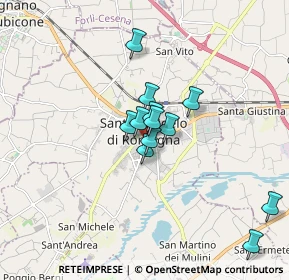 Mappa Via Piave, 47822 Santarcangelo di Romagna RN, Italia (1.2975)