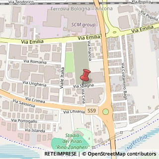 Mappa Via spagna, 47900 Rimini, Rimini (Emilia Romagna)