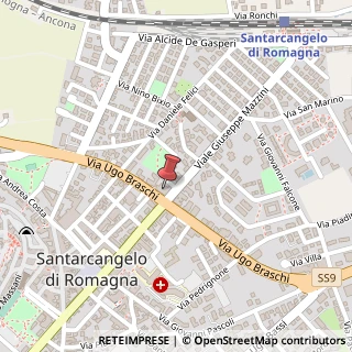 Mappa Via Ugo Braschi, 40, 47822 Santarcangelo di Romagna, Rimini (Emilia Romagna)