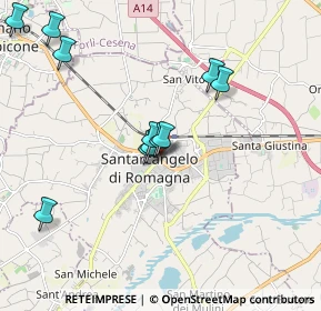 Mappa Via A. Carracci, 47822 Santarcangelo di Romagna RN, Italia (1.88273)