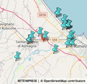 Mappa Via Carpinello, 47822 Santa Giustina RN, Italia (4.0485)