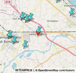 Mappa Via Carpinello, 47822 Santa Giustina RN, Italia (2.47333)