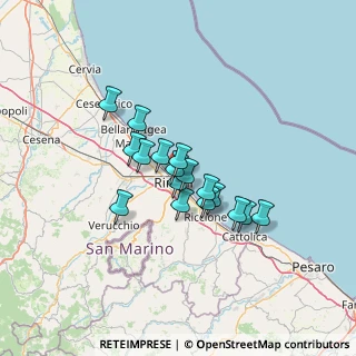 Mappa Viale Pola, 47921 Rimini RN, Italia (9.65059)