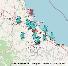 Mappa /o Centro Teorema, 47822 Santarcangelo di Romagna RN, Italia (11.07889)