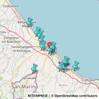 Mappa Via IV Novembre, 47921 Rimini RN, Italia (6.49929)