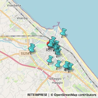 Mappa Via Luigi Poletti, 47923 Rimini RN, Italia (1.22)