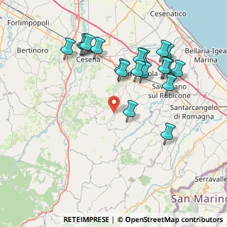 Mappa Via Cella, 47020 Longiano FC, Italia (8.29053)