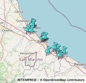 Mappa Via Castelfidardo, 47923 Rimini RN, Italia (10.45923)