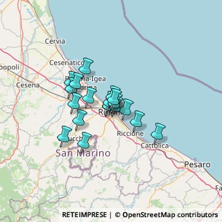 Mappa Via Castelfidardo, 47923 Rimini RN, Italia (8.86316)