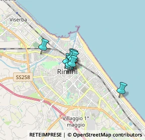 Mappa Via Castelfidardo, 47923 Rimini RN, Italia (1.09727)