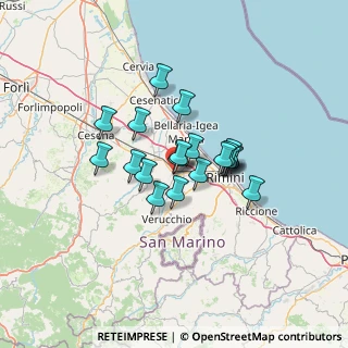 Mappa Via Pozzo Lungo, 47822 Santarcangelo di Romagna RN, Italia (9.3665)