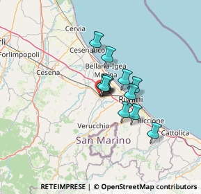 Mappa Via IV Novembre, 47822 Santarcangelo di Romagna RN, Italia (7.98167)