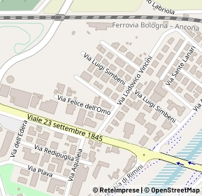 Mappa Via Luigi Simbeni, 47921 Rimini RN, Italia (0.11429)