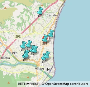 Mappa SS 1 Via Aurelia, 17031 Albenga SV, Italia (1.63818)