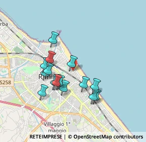 Mappa Viale Renato Parisano, 47900 Rimini RN, Italia (1.57067)