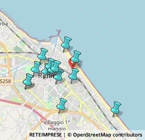 Mappa Viale Renato Parisano, 47900 Rimini RN, Italia (1.73071)