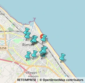 Mappa Viale Renato Parisano, 47900 Rimini RN, Italia (1.46846)