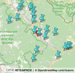 Mappa Gallicano, 55027 Gallicano LU, Italia (8.9965)
