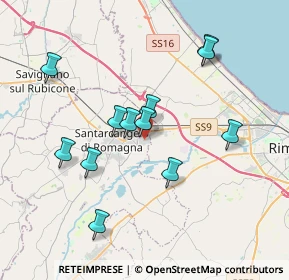 Mappa Via dell'Orzo, 47822 Santarcangelo di Romagna RN, Italia (3.57833)