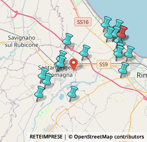 Mappa Via dell'Orzo, 47822 Santarcangelo di Romagna RN, Italia (4.1765)