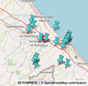 Mappa Via dell'Orzo, 47822 Santarcangelo di Romagna RN, Italia (7.252)