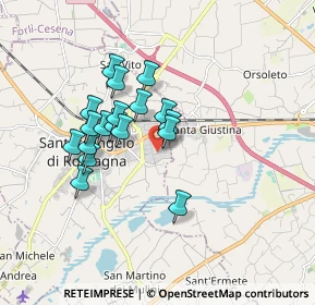 Mappa Via dell'Orzo, 47822 Santarcangelo di Romagna RN, Italia (1.45833)