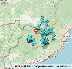 Mappa Via Provinciale, 18024 Pornassio IM, Italia (10.2805)