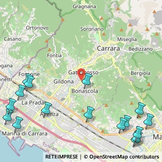 Mappa Via Carrara Nazzano, 54033 Carrara MS, Italia (3.61063)