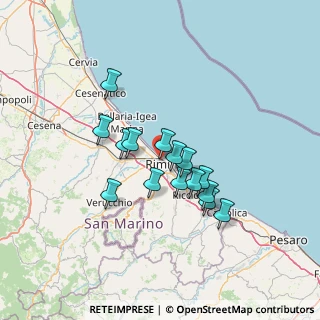 Mappa Piazzale Francesco Vannoni, 47921 Rimini RN, Italia (11.01933)