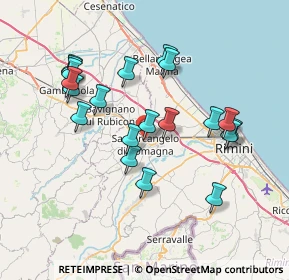 Mappa Via F. Montevecchi, 47822 Santarcangelo di Romagna RN, Italia (7.222)